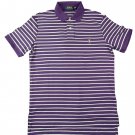 Polo Ralph Lauren Men's Pony Logo Striped Interlock Polo Shirt Plum Candy S M