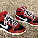 Nike DUNK HI Air Jordan 1 RED BLACK WHITE Youth BOYS SIZE 12C (344573-611) USED