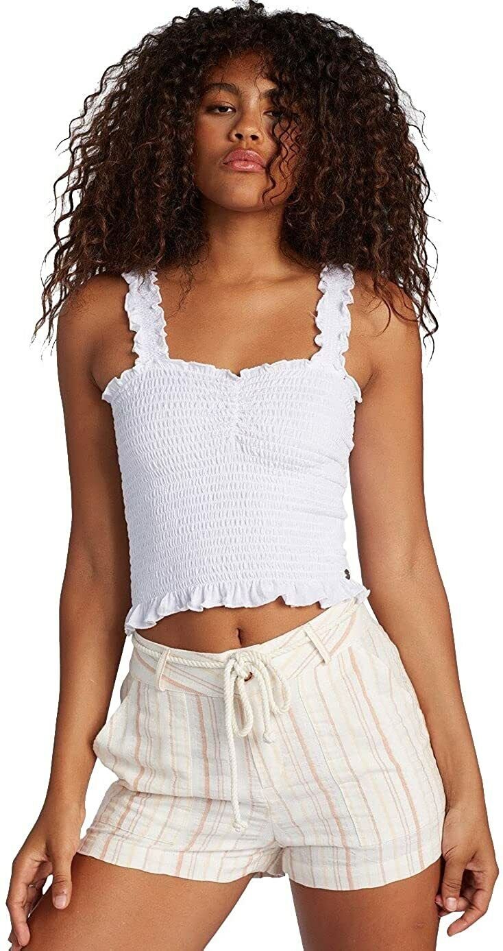 NEW Roxy Sunday Mind Tank QUIKSILVER WHITE SMALL S SHIRT TUBE TOP NWT  SUMMER
