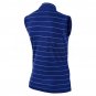 NIKE GOLF WOMENS TECH STRIPE SLEEVELESS POLO SHIRT DRI FIT M BLUE WHITE 389635