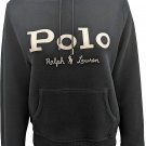 NEW Polo Ralph Lauren Women's Sweatshirt Pullover Hoodie Letters Logo BLACK