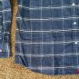 UNTUCKit BRIGNOLE BLUE CHECK PLAID BRUSHED COTTON FLANNEL SPREAD COLLAR  XXL