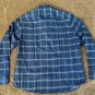 UNTUCKit BRIGNOLE BLUE CHECK PLAID BRUSHED COTTON FLANNEL SPREAD COLLAR  XXL