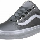 Vans Women's 11.5 Old Skool Grey (Satin Lux) Gray/True White Mens 10