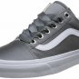 Vans Women's 11.5 Old Skool Grey (Satin Lux) Gray/True White Mens 10