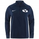 Nike Womens Dri-Fit Oval Y BYU 1/2 Zip Pullover shirt top BRIGHAM YOUNG S M L XL