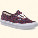 VANS AUTHENTIC SLIM GEOMETRIC DAZZLING BLUE WHITE MENS 7.5 WOMENS 9 SHOES NIB