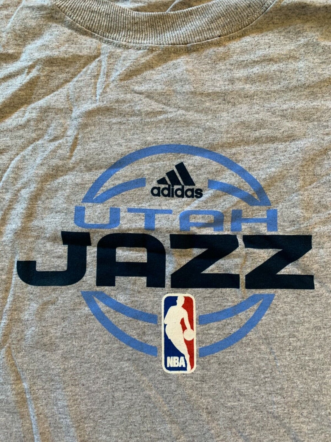UTAH JAZZ GAME USED WORN TEAM ISSUE 4XLT SLEEVELESS T SHIRT WARM UP Grey