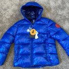 SAVE THE DUCK MENS HOODED QUILTED PUFFER JACKET 1502 BLUE M OR L NEW