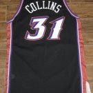 JARRON COLLINS UTAH JAZZ GAME USED WORN JERSEY REEBOK BLACK 48 +4 LENGTH JASON
