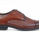 Stacy Adams Men's 8.5 Forte Cap Toe Oxford Cognac Leather Dress Shoe 25180-229