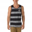 NEW VANS OFF THE WALL BIDWELL TANK TOP MEN'S BLACK GREY GRAY STRIPED NWT S small