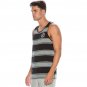 NEW VANS OFF THE WALL BIDWELL TANK TOP MEN'S BLACK GREY GRAY STRIPED NWT S small