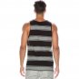 NEW VANS OFF THE WALL BIDWELL TANK TOP MEN'S BLACK GREY GRAY STRIPED NWT S small