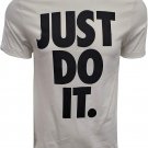 Nike JUST DO IT BLACK WHITE Tee AT2745 100 WHITE Men's SZ XL THE NIKE TEE NEW