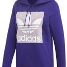 adidas Originals Women's Trefoil Hoodie XS EH5554 COLLEGIATE PURPLE HOODY NEW