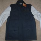 NIKE M 65 SPORTSWEAR NSW MENS LEATHER WOOL DESTROYER SAMPLE JACKET COAT BLUE GRY