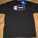 NEW OAKLAND RAIDERS T SHIRT L LRG LARGE NFL REEBOK NWT BLACK BLOCK