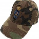 Polo Ralph Lauren Men's CAMO DENIM Bear Baseball Cap Dad Hat CAMOFLAUGE NEW FLAG