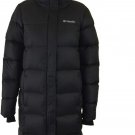 New Womens COLUMBIA Woodlyn Meadows Long Down Jacket Parka Puffer Coat Black XS