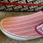 Vans Classic Slip-ON STRIPED (CAPRI) COL#2401 BUFF White Mens 8.5 SKATE SHOES