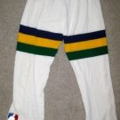 NBA SAND KNIT UTAH JAZZ GAME USED PANTS 34 JERSEY UNIFORM WHITE #20 BOBBY HANSEN