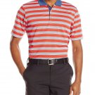 Adidas Golf Men's SZ S SM Climacool Sport Classic Stripe Polo Shirt MARINE RED
