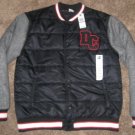 NEW XXL Mens DC Shoes Varsity Fleece Button Jacket Black Charcoal White Red $120