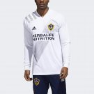 NEW adidas LA Galaxy Home Jersey Men's Long SLEEVE S XXL 2XL WHITE $100 RETAIL