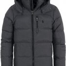 NEW Polo Ralph Lauren Mens El Cap Hooded Down Jacket Coat Ripstop GREY PUFFER