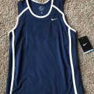 NIKE WOMENS XS LONG AIRBORNE TANK RUNNING TOP SHIRT VOLT Navy WHITE DRY FIT BRA
