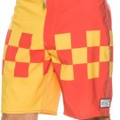 Vans Board Shorts CATACOMBS Shorts SZ 32 SWIM SUIT HOT SURF ORANGE YELLOW BLUE