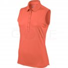 NIKE DRI FIT TENNIS WOMENS LADIES SLEEVELESS XS 508293 841 SHIRT TOP GOLF ORANGE