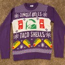 Men’s Taco Bell Jingle Bells Taco Shells Ugly Holiday Christmas Sweater SZ S M L