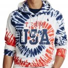 NEW Polo RALPH LAUREN RL Men's S SMALL Team USA Tie-Dye Hooded Shirt HOODIE