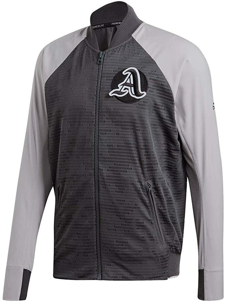 Adidas VRCT PBLUE Jacket FP8121 Men&acirc;��s Size S M Grey Two Tone VARSITY $100 TENNIS