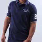 NEW MENS NEW ERA SHIRT MEDIUM MED M SOLID POLO TOP WHITE NAVY
