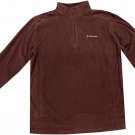 NEW COLUMBIA Mens Large L Pine Ridge Half Zip Fleece Pullover Sweatshirt MAROON