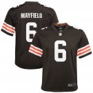 Nike Boys Sz. S 8 BAKER MAYFIELD Cleveland Browns BROWN GAME Jersey 9Z1B7N1P9