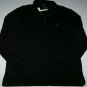 NWT Polo Ralph Lauren SOLID BLACK Estate Rib Half-Zip Shirt Sweater M BLUE PONY