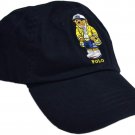 Polo Ralph Lauren Men's NAVY FIREMAN COAT SHORTS Bear Baseball Cap Dad Hat NEW