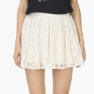 NEW VANS Off The Wall SUNSET PARK Mini Skirt Womens XL CREAM WHITE Short LACE