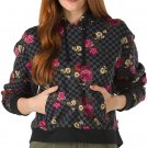 Vans Women's Botanical Check Pullover Crop Hoodie hooded sweatshirt checkerboard