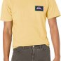 Quiksilver Men's Wide World Square Short Sleeve Tee Shirt SUNRISE YELLOW L XL