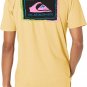 Quiksilver Men's Wide World Square Short Sleeve Tee Shirt SUNRISE YELLOW L XL