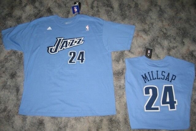 ADIDAS UTAH JAZZ PAUL MILLSAP JERSEY T SHIRT XXL 2XL XXLARGE