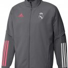 adidas 2020-21 REAL MADRID PRESENTATION JACKET (FQ7860) GREY-WHITE-PINK 2XL XXL