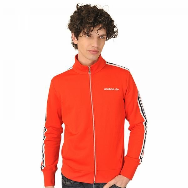 NEW UMBRO DALE TRACK JACKET LARGE LRG LG L ORANGE NAVY BLUE WHITE $70.00 60139U