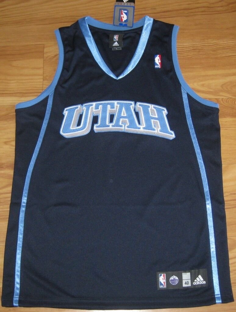 UTAH JAZZ AUTHENTIC ADIDAS JERSEY XXL 2XL 52 2X NBA BLANK NEW SEWN NICE CUSTOM