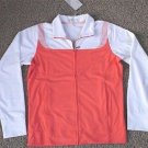 NEW WOMENS Nike FIT DRY GOLF JACKET S $90 ORANGE WHITE